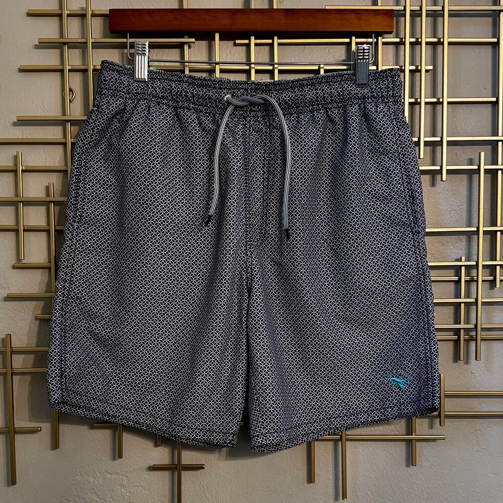 Ted Baker London Lobster Blue Geometric Swim Trunks Size 2
